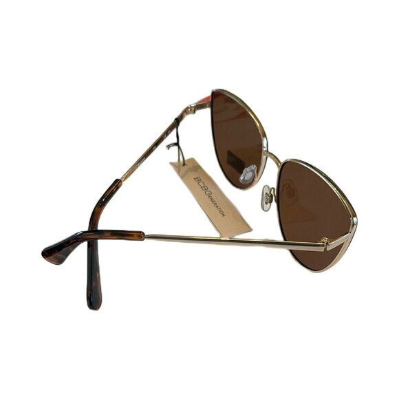 "BCBG" BCBGENERATION Gold Tone Brown Lens Aviator Sunglasses NWT - Picture 5 of 5
